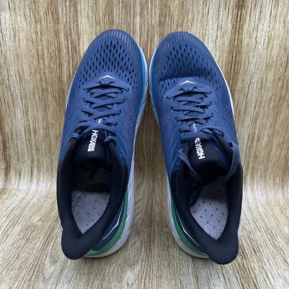 Hoka One One Clifton 7 Men's Size 9.5 D Blue Running Shoes Sneaker 1110508 MOAN - Picture 6 of 10